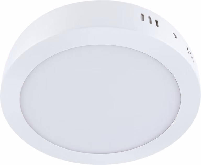 Lampada da soffitto LED alluminio luce bianca neutra 4000 K 2010 lm D: 22,5 cm Bianco rotondo