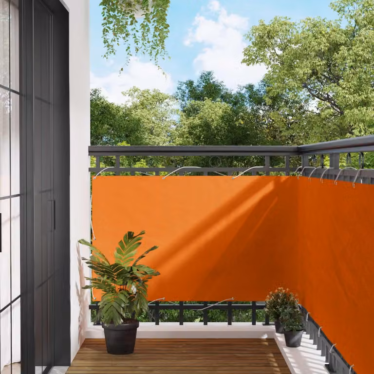 Schermo da balcone Arancione 100 x 200 cm Tessuto Oxford