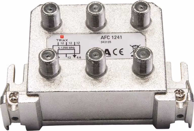 TRIAX F-junction a 4 vie 5-1200 MHz con possibilità di canale di ritorno a 12dB AFC 1241 1,2 GHz