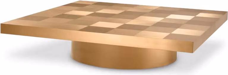 Casa Padrino Luxury Coffee Table Brass 134 x 134 x H. 30 cm - Tavolo da salotto quadrato in acciaio inox - Mobili da salotto - Mobili in acciaio inox - Mobili - Arredamento