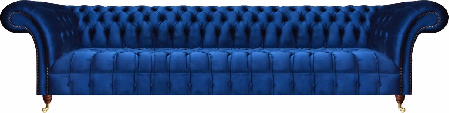 Chesterfield Luxus Sofa Viersitzer Couch Textil Wohnzimmer Polstermöbel