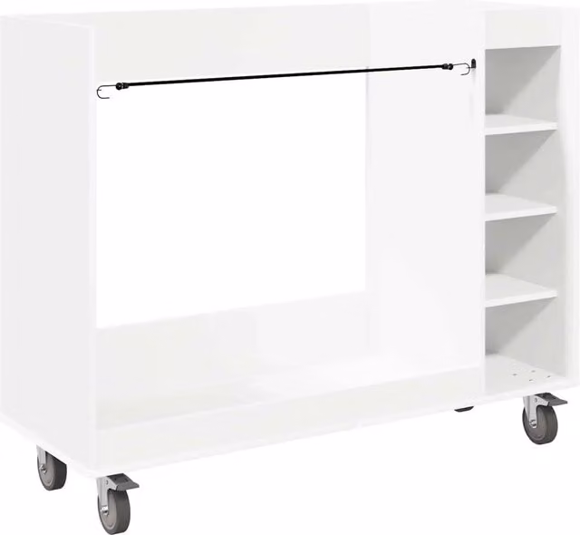 Armadio per golf con ruote DESIGN IN bianco opaco L 120 cm x P 45 cm x H 98 cm CFW8309883