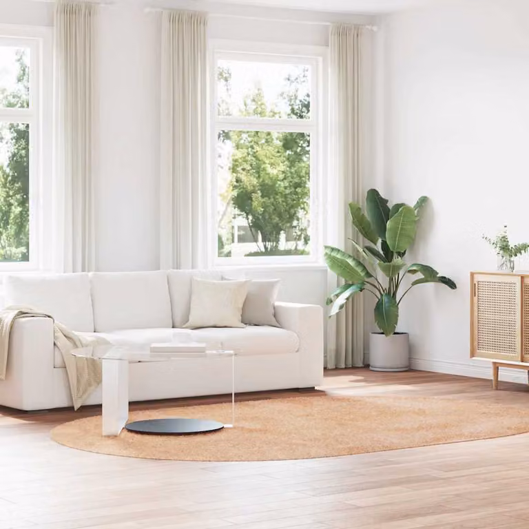 Tappeto Shaggy a Pelo Lungo vidaXL NAVARRA Beige in Poliestere L: 300 cm, P: 200 cm