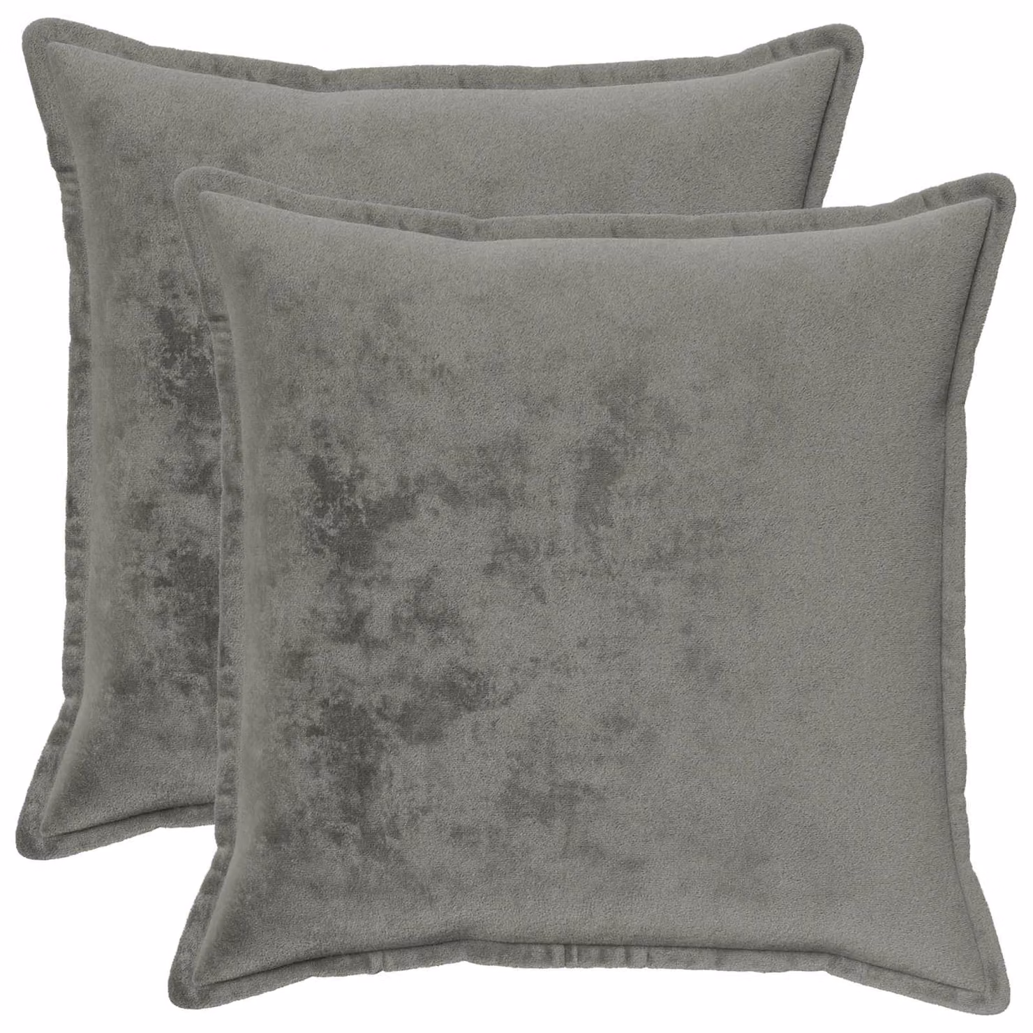 vidaXL Federa 2 pcs HOUTEN Grigio Scuro 70 x 70 cm Flanella
