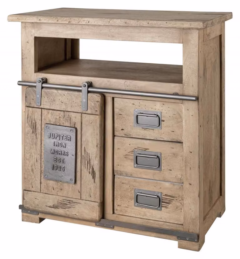 MASSIVMOEBEL24 | RAILWAY #310 Credenza in legno di mango - laccato / whitewash 80x45x85