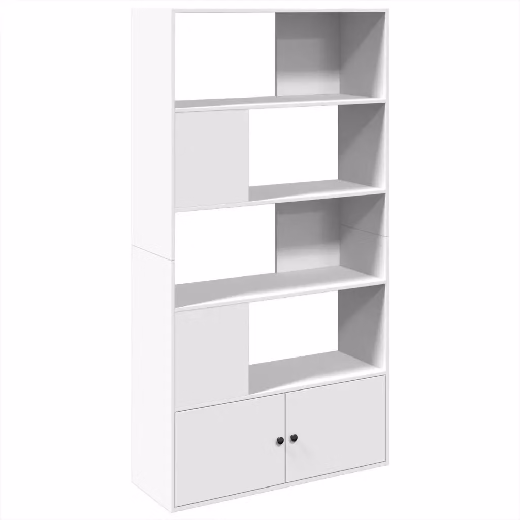 Libreria bianca vidaXL in legno e MDF L: 100 cm, P: 36 cm, H: 189 cm – 2