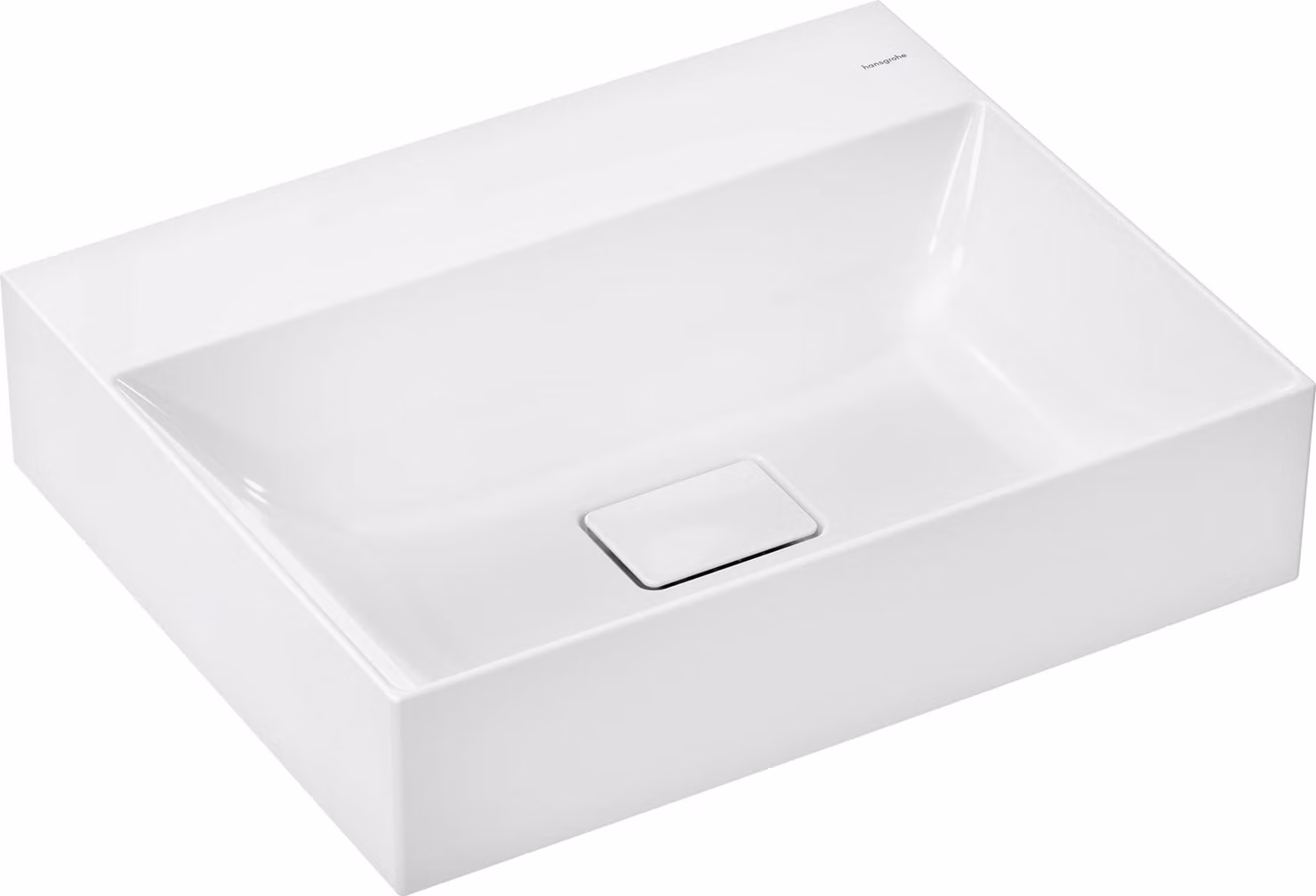 hansgrohe Xelovos E lavabo, sans trop-plein, 600x480mm, SmartClean, poli, avec garniture découlement, 61095450, 61095450