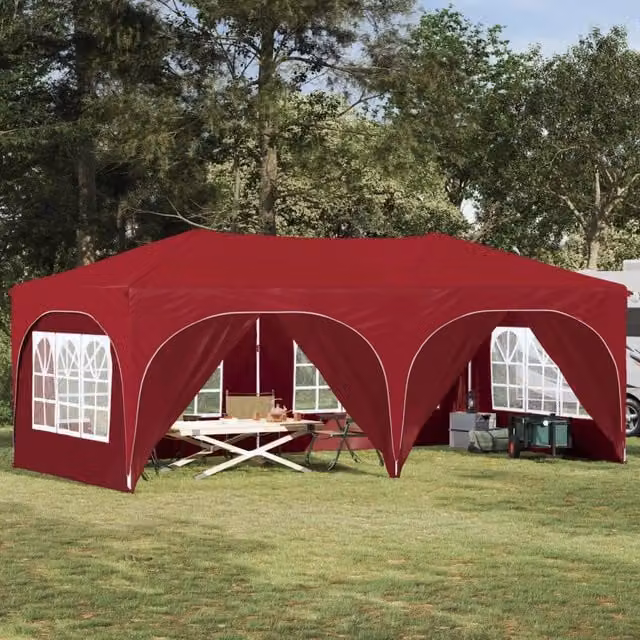 Tenda per feste a pop-up 575 x 288 x 245 cm Borgogna 42019906