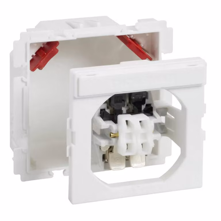 Schneider Electric Pulsante per tapparelle 250 V/16 A, modulo a 1 polo con presa senza pulsante a bilanciere, tipo: CYB-PB 5980286