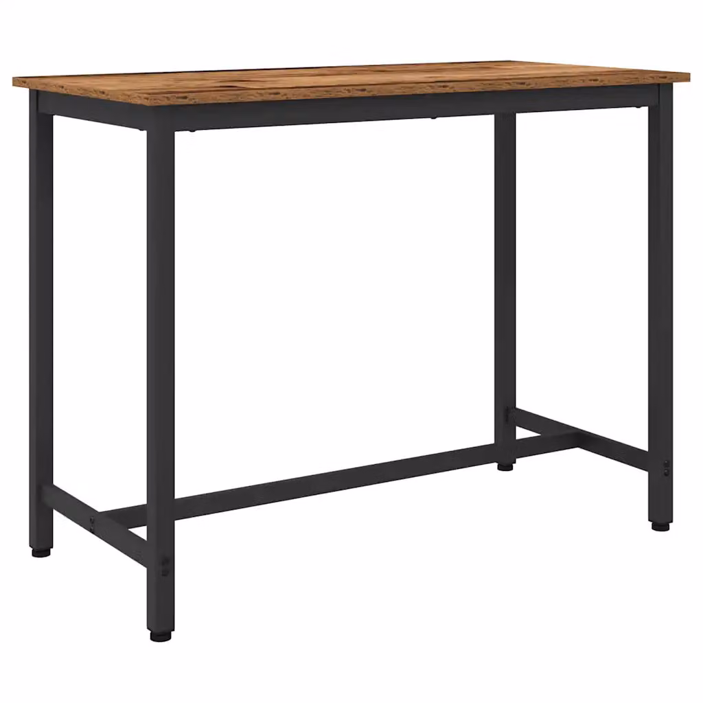 Scrivania moderna vidaXL in legno e metallo marrone L: 100 cm, P: 50 cm, H: 76,5 cm