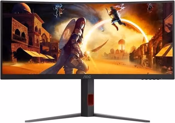 Monitor PC AOC G4 CU34G4Z da 86,4 cm (34") Wide Quad HD 3440 x 1440 pixel LED, Nero e Rosso – 1