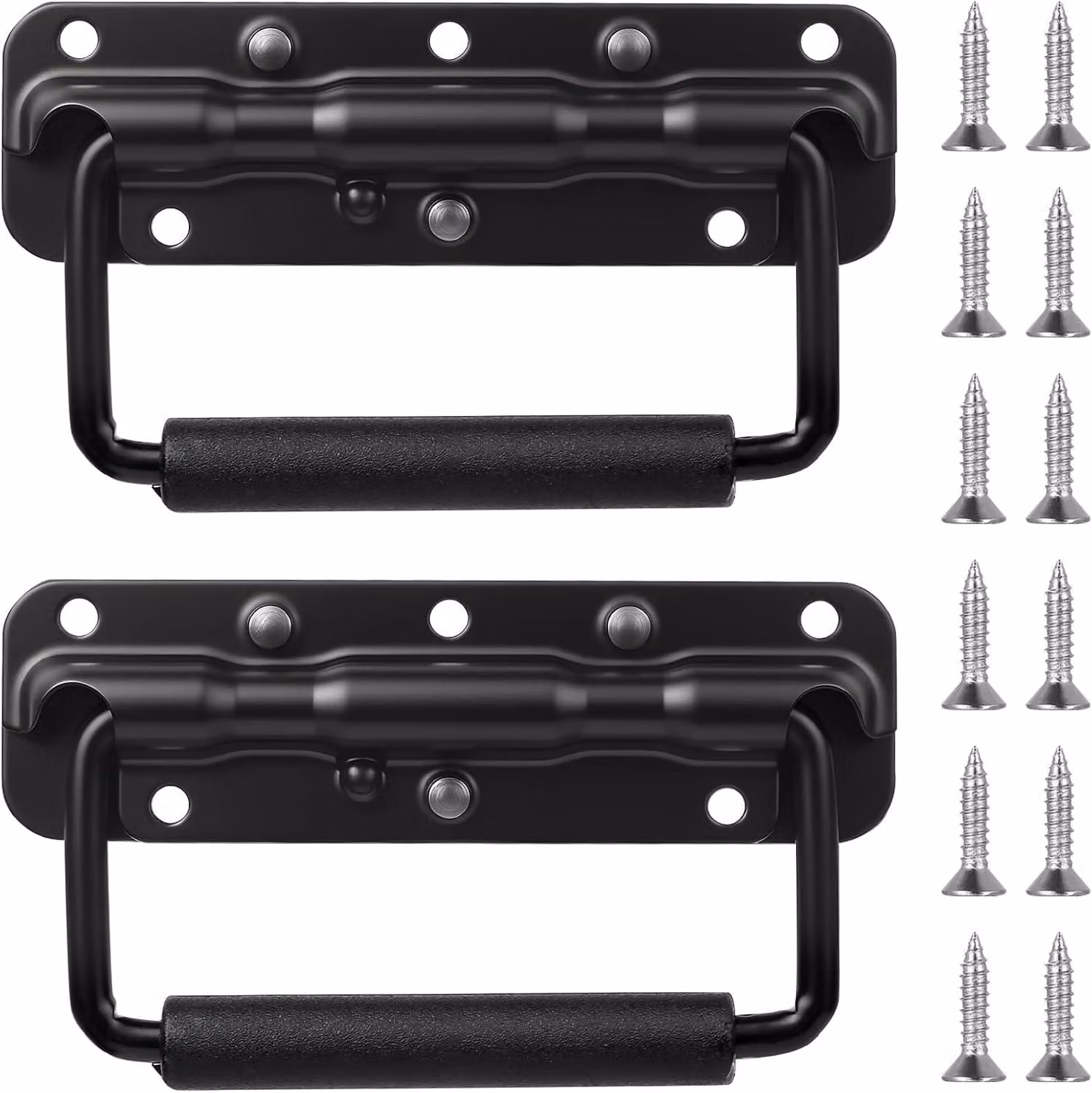 Maniglia pieghevole in acciaio inossidabile, 140 mm, set da 2, per scatole degli attrezzi