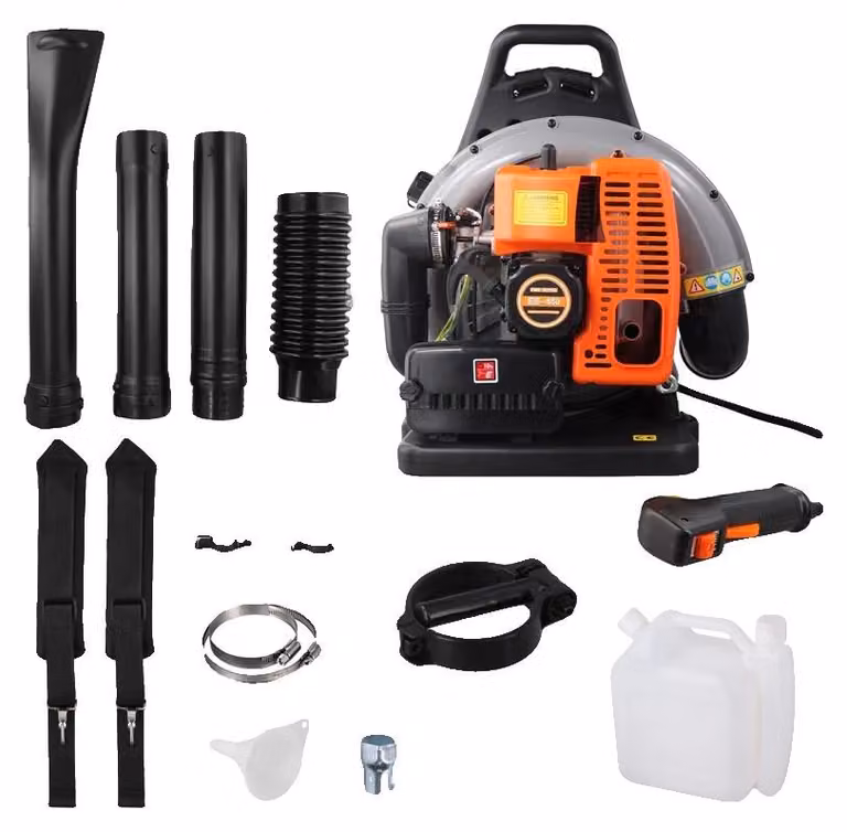Soffiatore a zaino, motore a 2 tempi da 63 cc, design ergonomico, 6800 giri/min