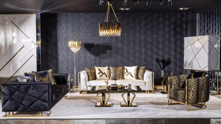 Wohnzimmer Sofagarnitur 3+3+1 Couchtisch Beistelltisch Set 5tlg