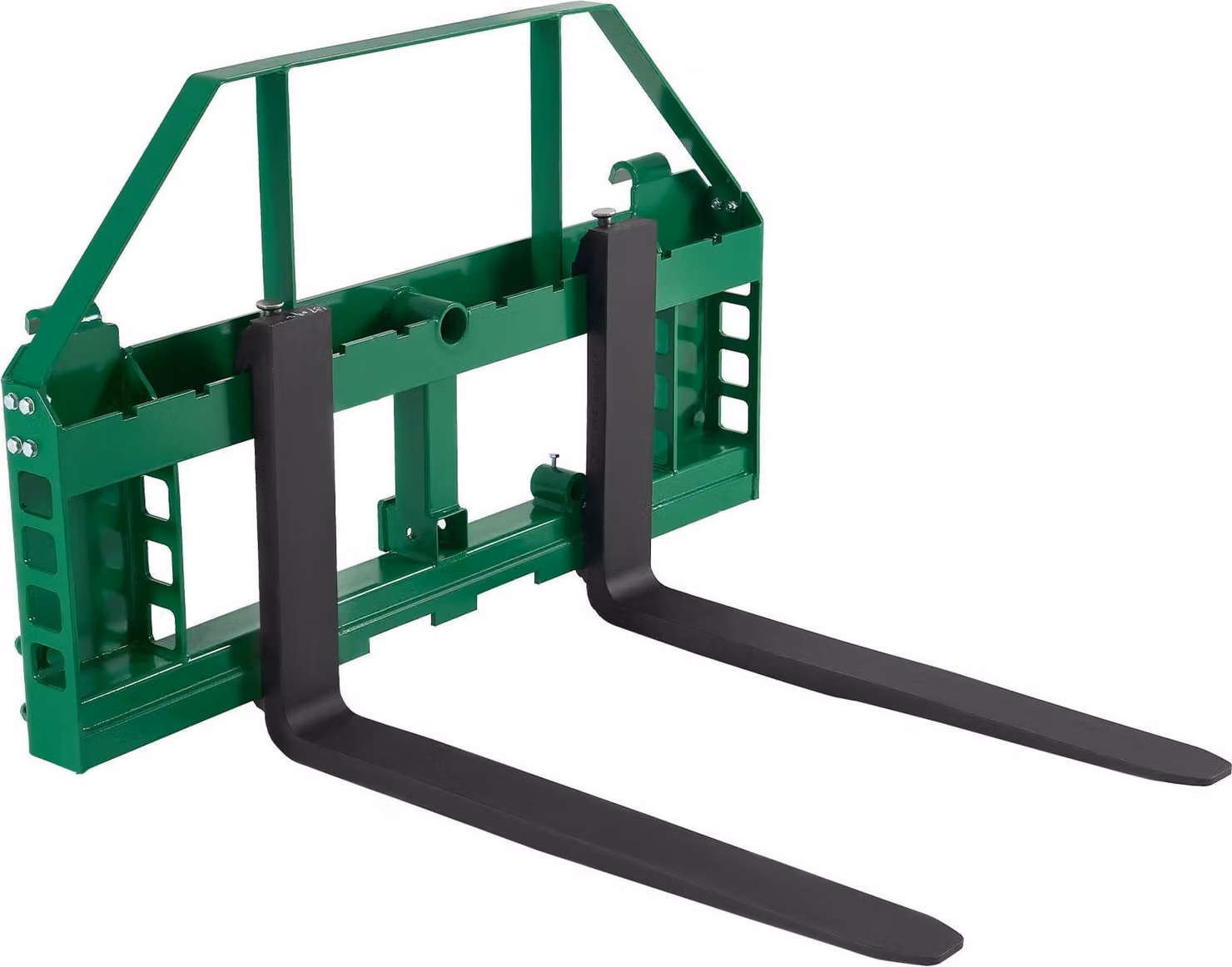 Attacco per forche per pallet - telaio a cambio rapido per caricatore frontale del trattore - portata 1814 kg - forche 91,5 cm - attacco per rimorchio 5,1 cm - manicotti per balle