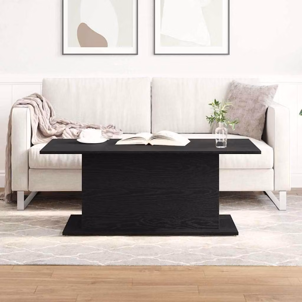 Maison Exclusive - Tavolino da salotto effetto rovere nero 102 x 55,5 x 40 cm