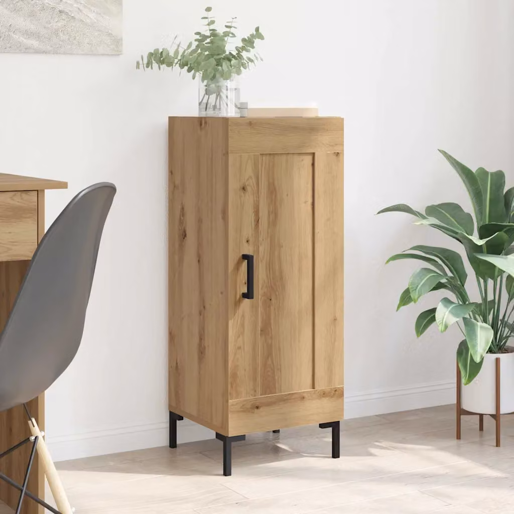 Credenza moderna vidaXL in rovere color marrone L/P/H: 34 x 34 x 90 cm
