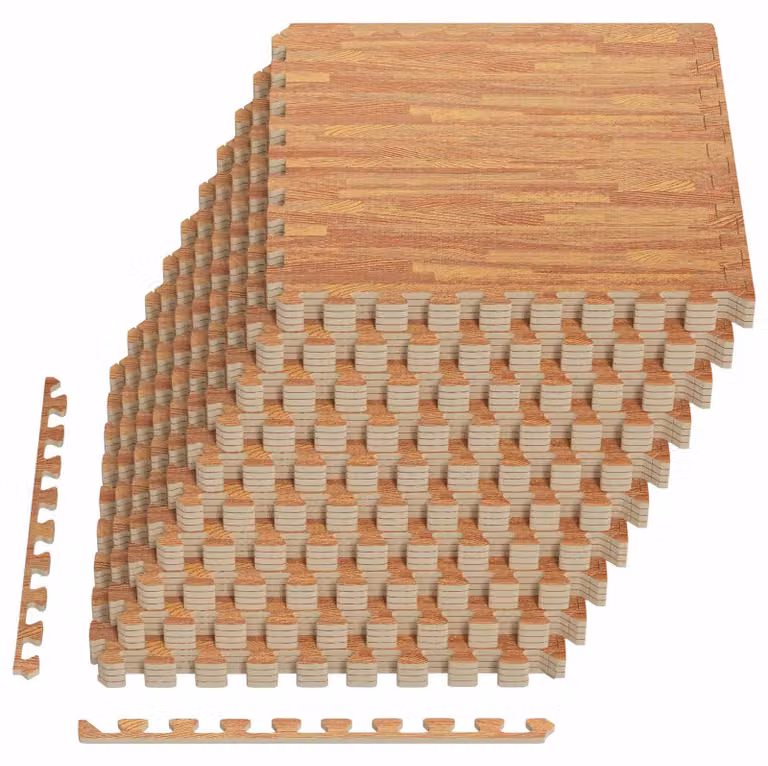 Tappetini protettivi per piscina, confezione da 40 pezzi, legno, 14,4 m², schiuma EVA