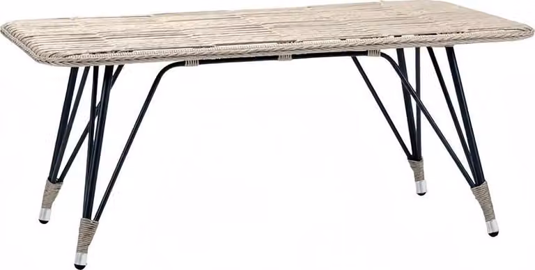 Couchtisch Grau Luxus Moderner Design stilvoll Kaffeetisch Hochwertig Rattan