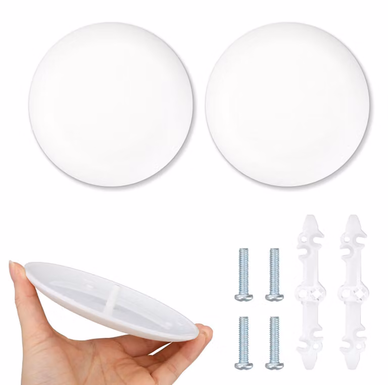 2 copriplafone in plastica, rotondi, per coprire fori di diametro compreso tra 8,89 e 10,16 cm (bianchi)
