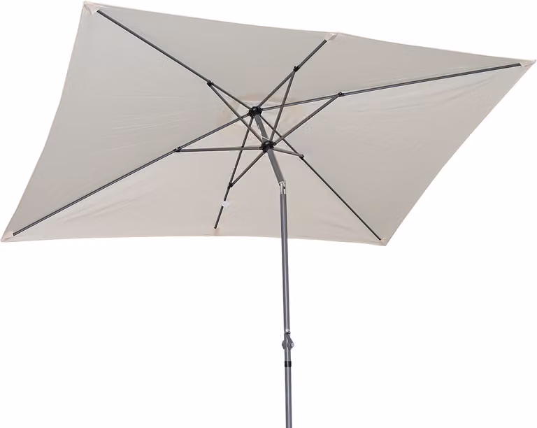 Angel Living 3x2M ombrellone in alluminio con manovella e inclinazione per giardino terrazza avorio
