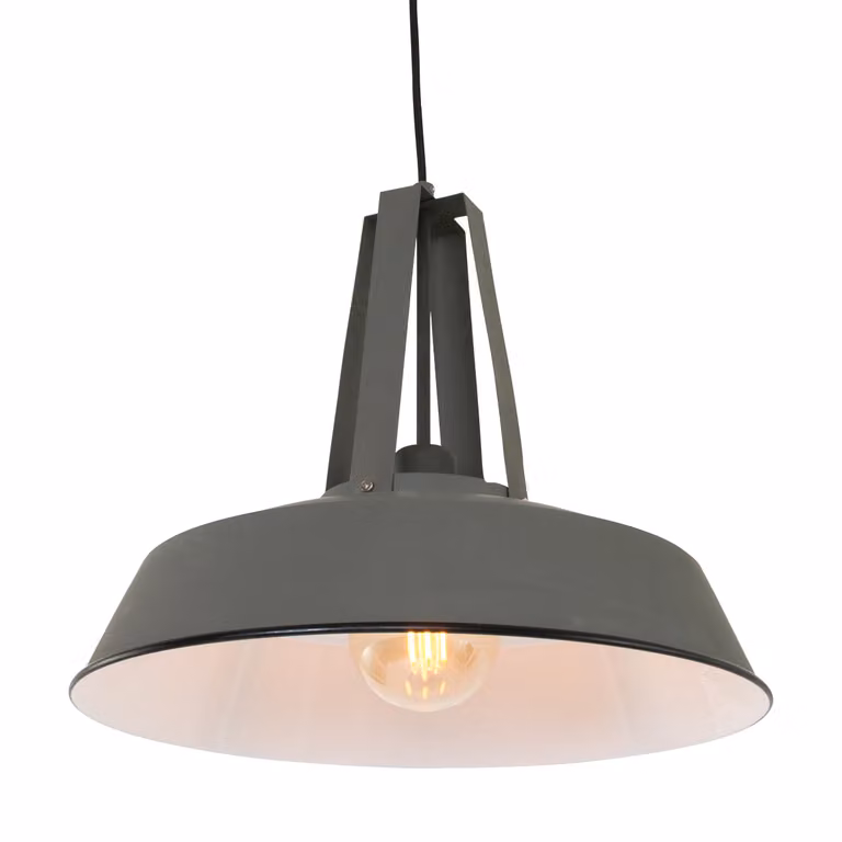 Lampada a sospensione - grigio - Eden - plastica metallo - Ø 42cm - E27 - 7704GR - Mexlite