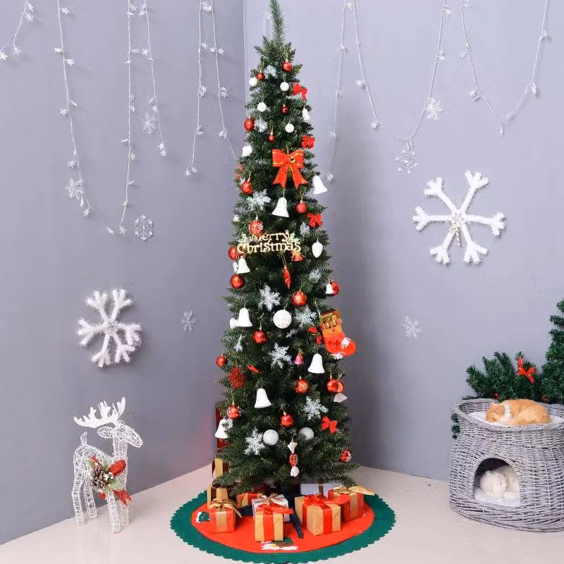 Albero di Natale artificiale, altezza 210 cm, con 499 rami - Colore: verde | Dimensioni: 60x60x210 cm