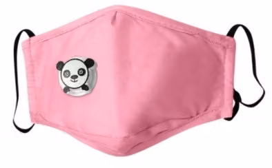 Maschera Panda Rosa Per Bambini + Filtro 3X Pm 2,5