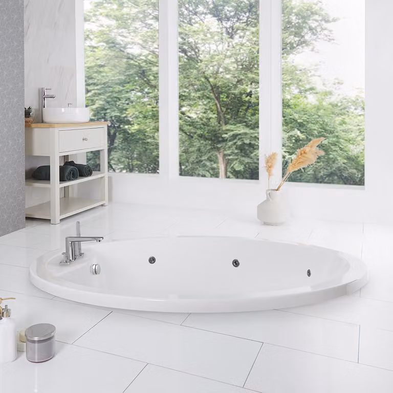 Vasca da Bagno da Incasso Rotonda 1800mm - Scelta di Idrogetti - Serene