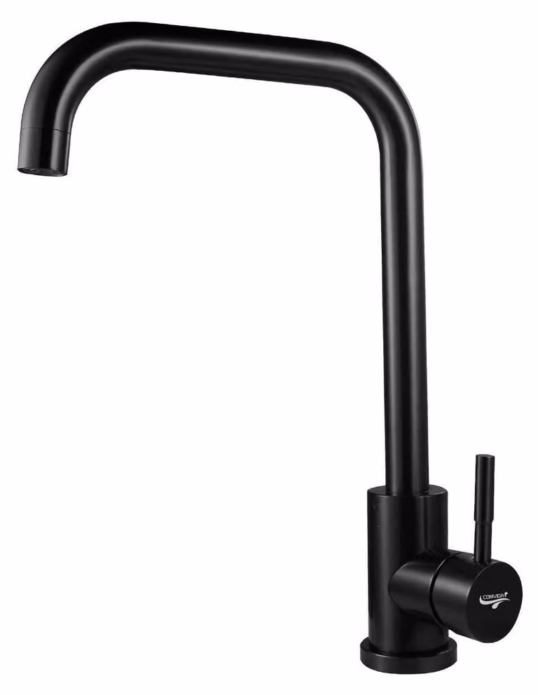 Miscelatore per cucina SP-10021-N, colore nero, acciaio inossidabile 304, valvola in Vetroceramica