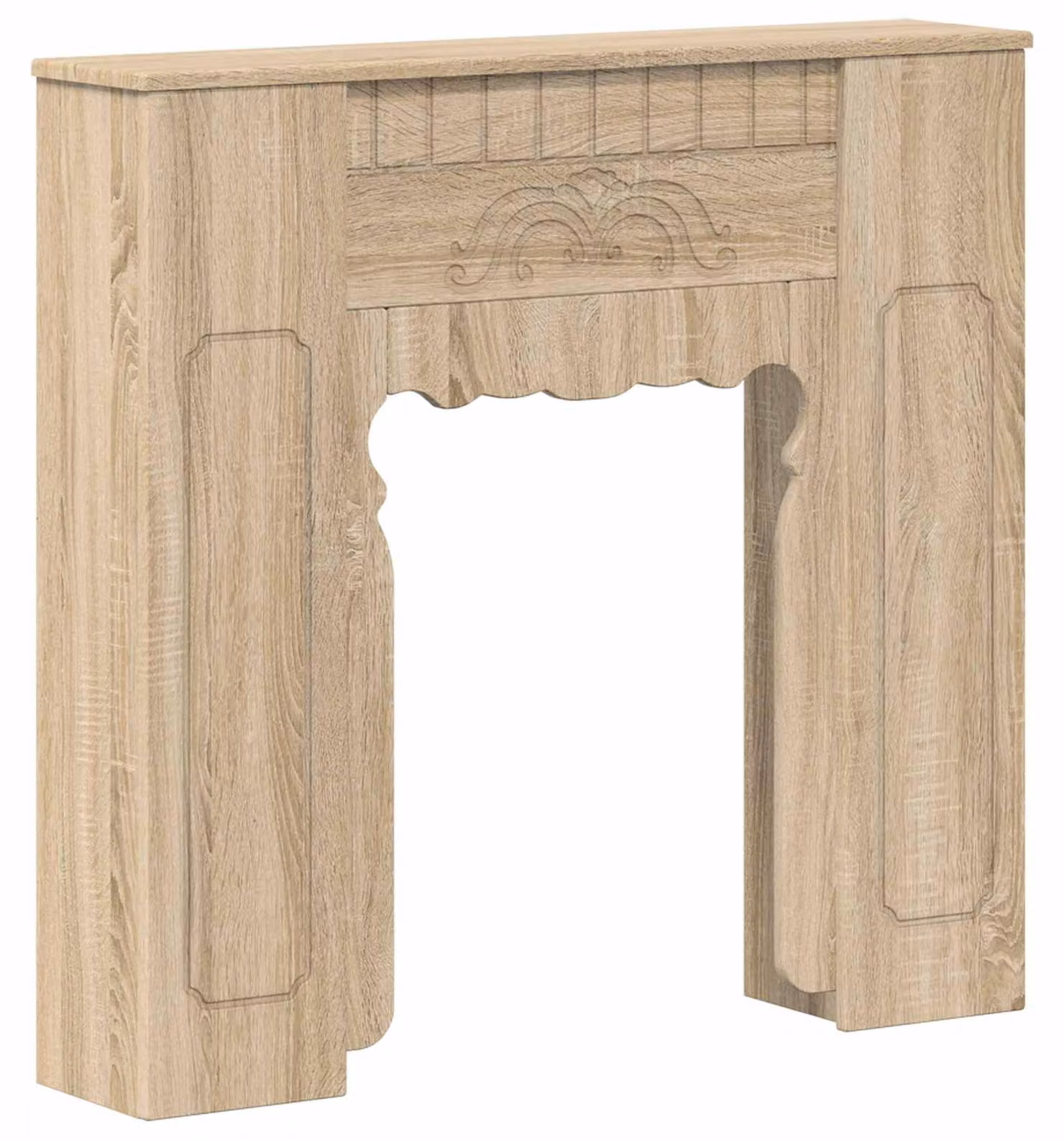 Cornice per camino in legno effetto Sonoma, 93 x 20 x 89 cm