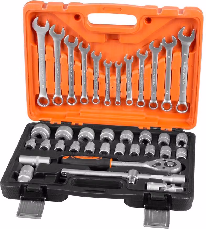 Set di attrezzi Strend Pro S237, 37 pezzi, in valigetta, 1/2"