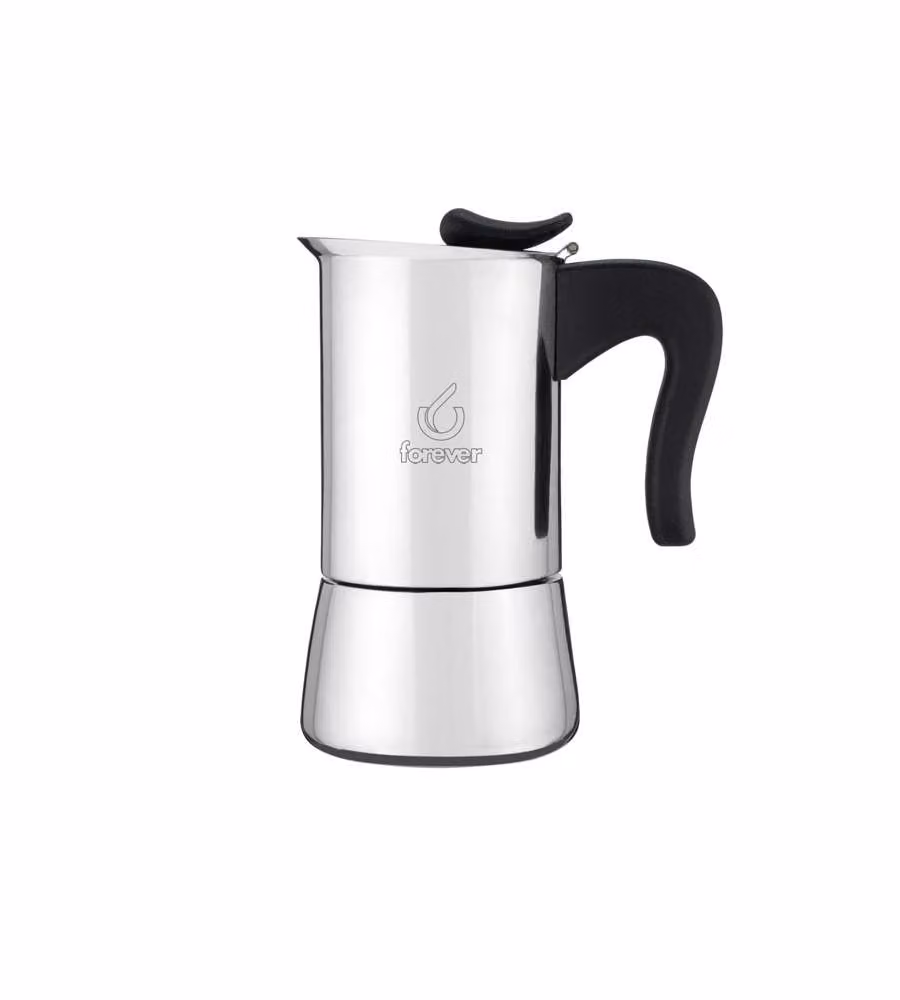 Caffettiera Miss Splendy Forever da 6 tazze in acciaio inox cromo lucido e nero per induzione – 2