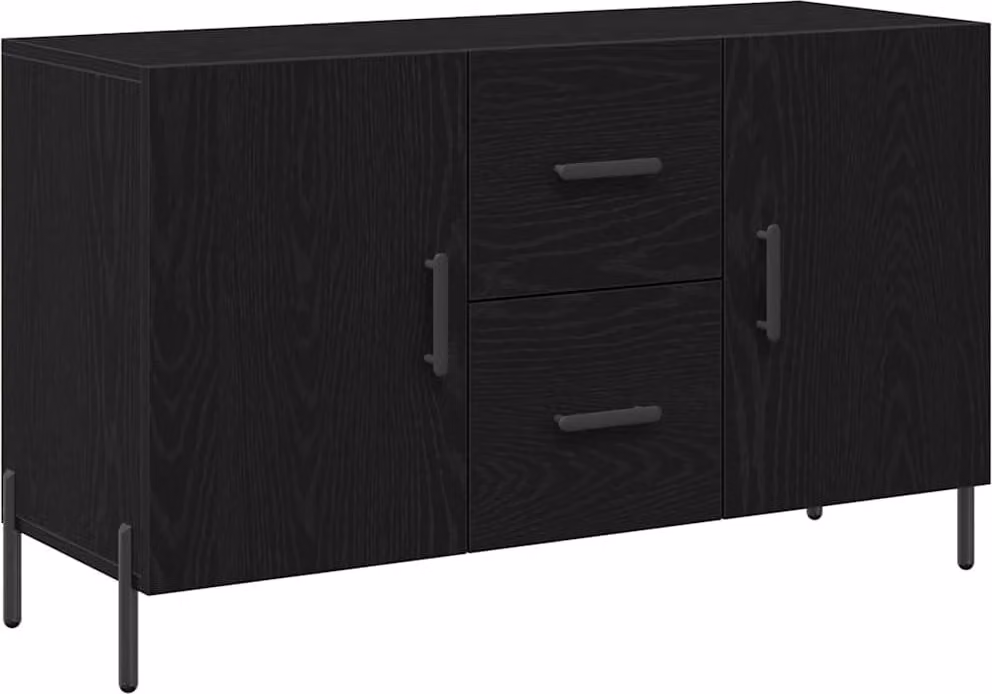 Credenza Rovere Nero 100 x 36 x 60 cm Legno multistrato