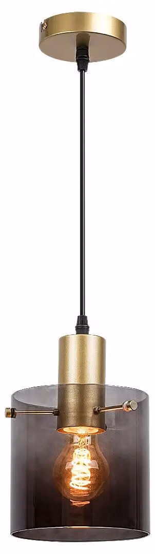 Rabalux 5222 Lampada a sospensione 1 spot Donati, E27, oro-nero-grigio, rotonda, moderna, ø150mm