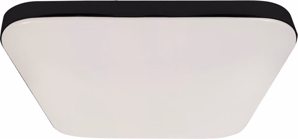 Plafoniera LED quadrata Nemo bianco e nero 16W, luce bianca neutra 1690 lm, plastica, dimensioni: 7x33x33 cm, IP44, Milagro