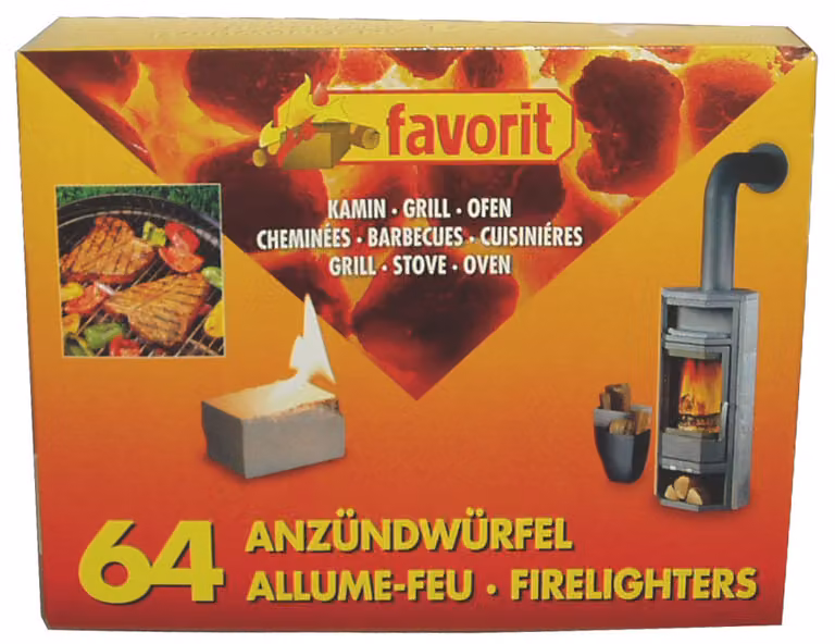 Favorit Anzündewürfel für Grill, Kamin + Ofen weiße Anzünder 64 Stück