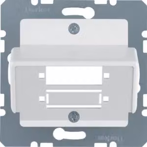 Berker 148009 Piastra centrale per connettori in fibra ottica Duplex SC bianco polare, lucida Sistema a piastra centrale