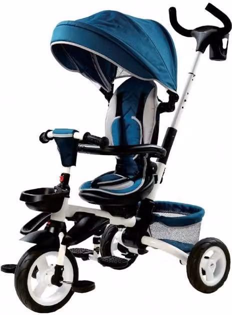 Triciclo Colibrì pieghevole multifunzione con passeggino e borsa, blu, fino a 25kg
