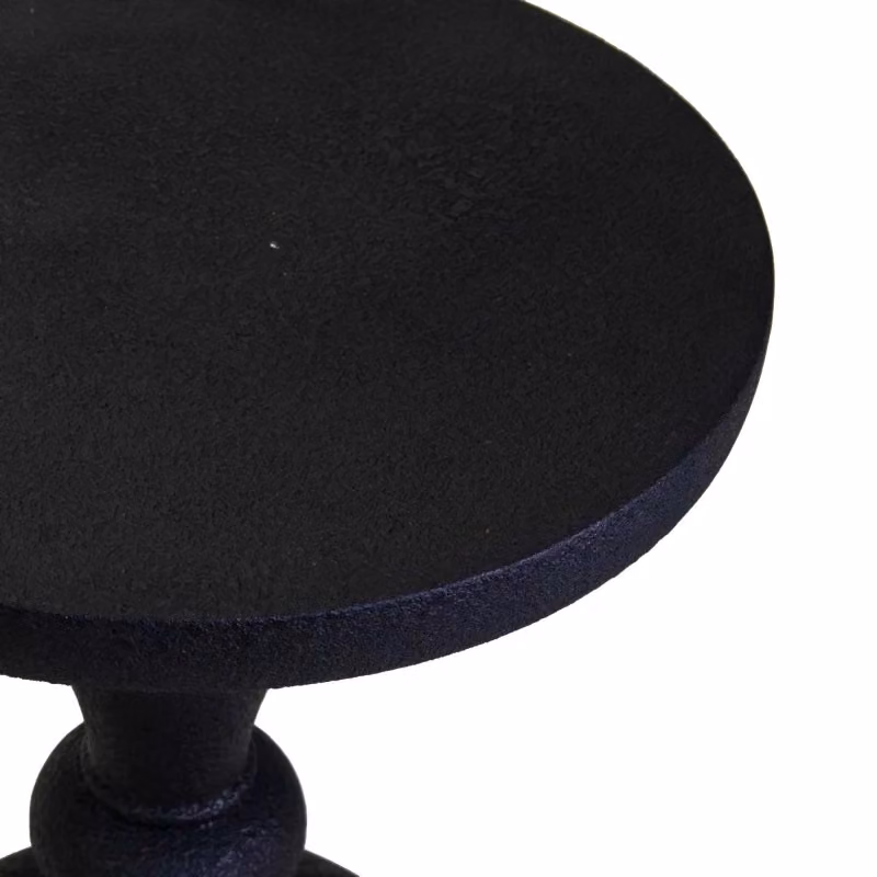 Colonnina tonda moderna Vacchetti in resina nera, L/P/H: 49 x 49 x 62 cm – 2