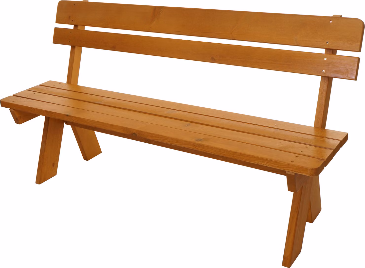 Panchina da giardino HWC-L66, panchina in legno, panchina da parco, qualità per la ristorazione, legno massello 148 cm ~ color miele