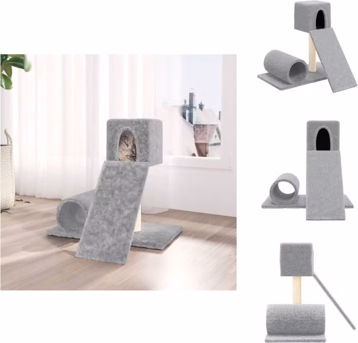 vidaXL Albero tiragraffi con tiragraffi in sisal grigio chiaro 59 cm - Alberi tiragraffi