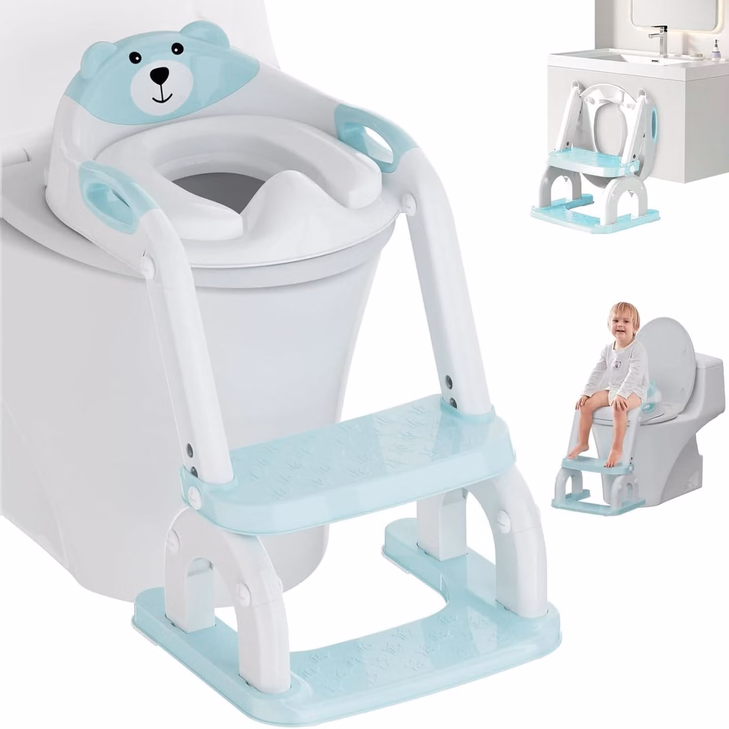 Solidchoice - Riduttore per WC 2-in-1 con scaletta
