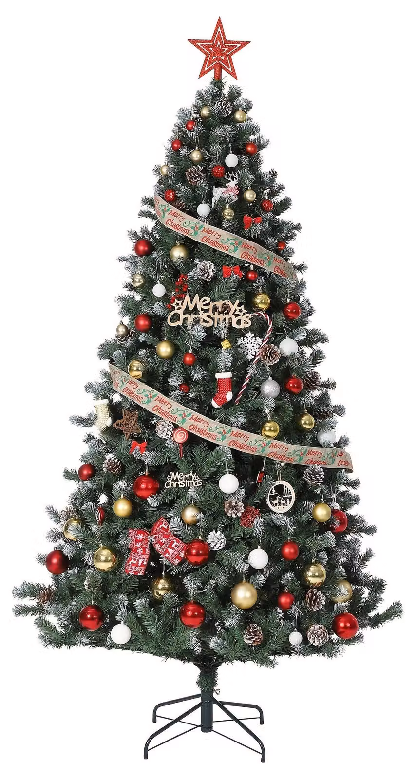 Albero di Natale artificiale - Albero finto - Albero di Natale in PVC - Albero di Natale decorativo - Altezza: 274 cm