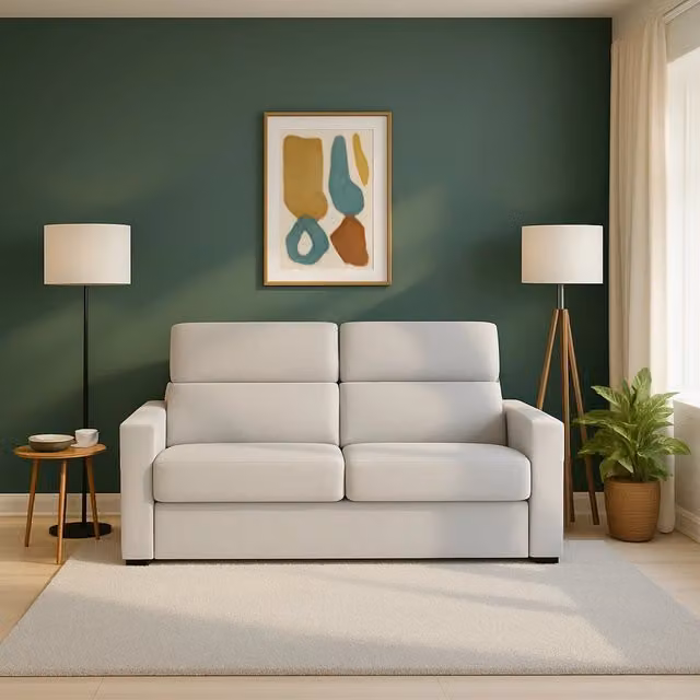 Divano Letto 2 Posti DMORA Grigio Chiaro con Coperture Sfoderabili e Funzione Letto Made in Italy – 1