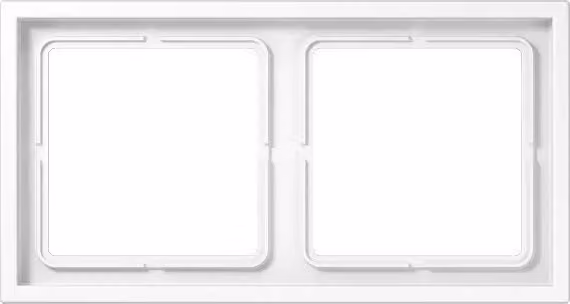 Cornice Jung a doppia anta, montaggio verticale e orizzontale, termoplastica, LS ZERO, bianco neve opaco LSZ982BFWWM