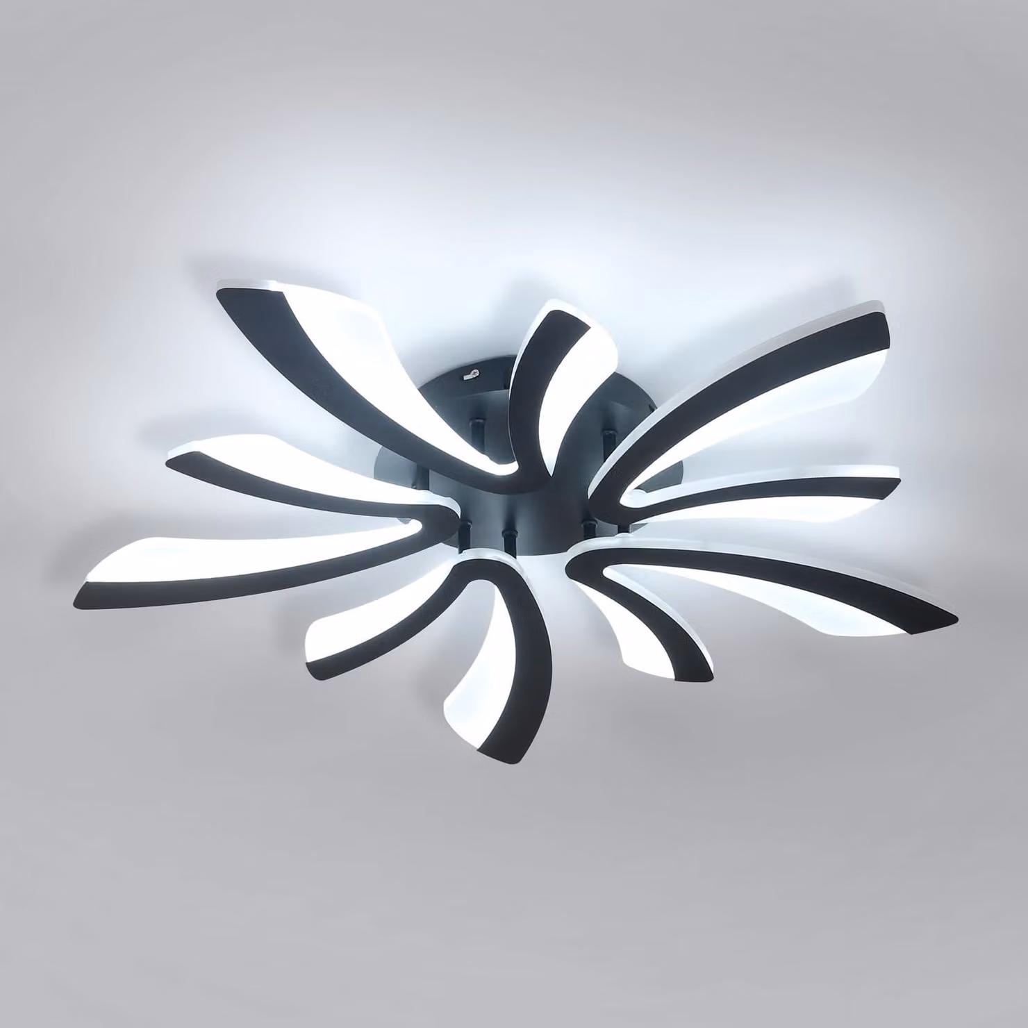 Comely, plafoniera LED dimmerabile, 48W, 5400 lm, 3000–6500K, 70 cm, con telecomando, in acrilico, design moderno, piatto, colore bianco, ideale per soggiorno, camera da letto, cucina, ufficio