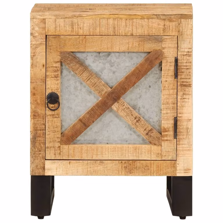 Comodino 40x30x50 cm in Legno Massello di Mango
