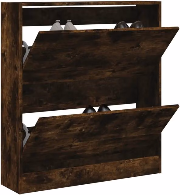 Scarpiera a parete Design Mania in legno marrone opaco L: 80 cm, P: 21 cm, H: 87,5 cm