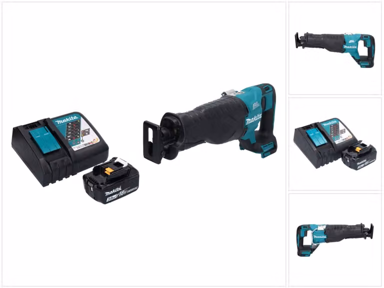 Sega alternativa a batteria Makita DJR 187 RF1 18 V brushless + 1x batteria ricaricabile 3,0 Ah + caricabatterie